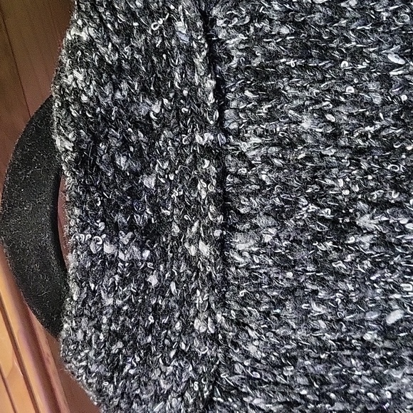 NWT Preswick & Moore Grey w/White & Silver Metallic Speck Open Front Cardigan 1x - Picture 7 of 9